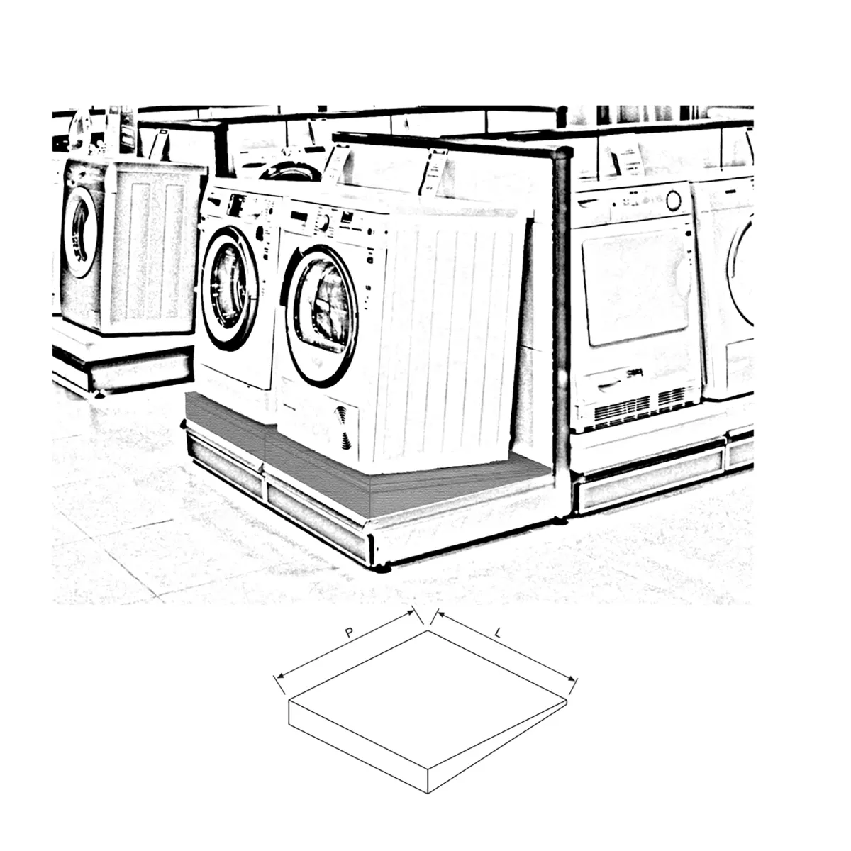 نگهدارنده ماشین لباسشویی