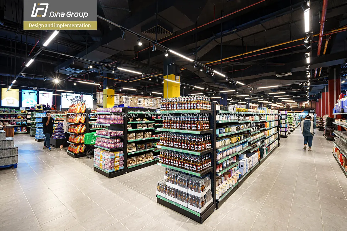 طراحی هایپرمارکت در امارات و تجهیزات فروشگاهی میتا شعبه میکامال - طراحی فروشگاهی